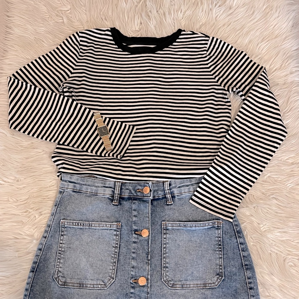 LOFT | Basic Stripped | Long Sleeved Tee